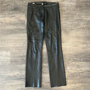 BCBGMaxAzria 100% Leather Bootcut Pants
